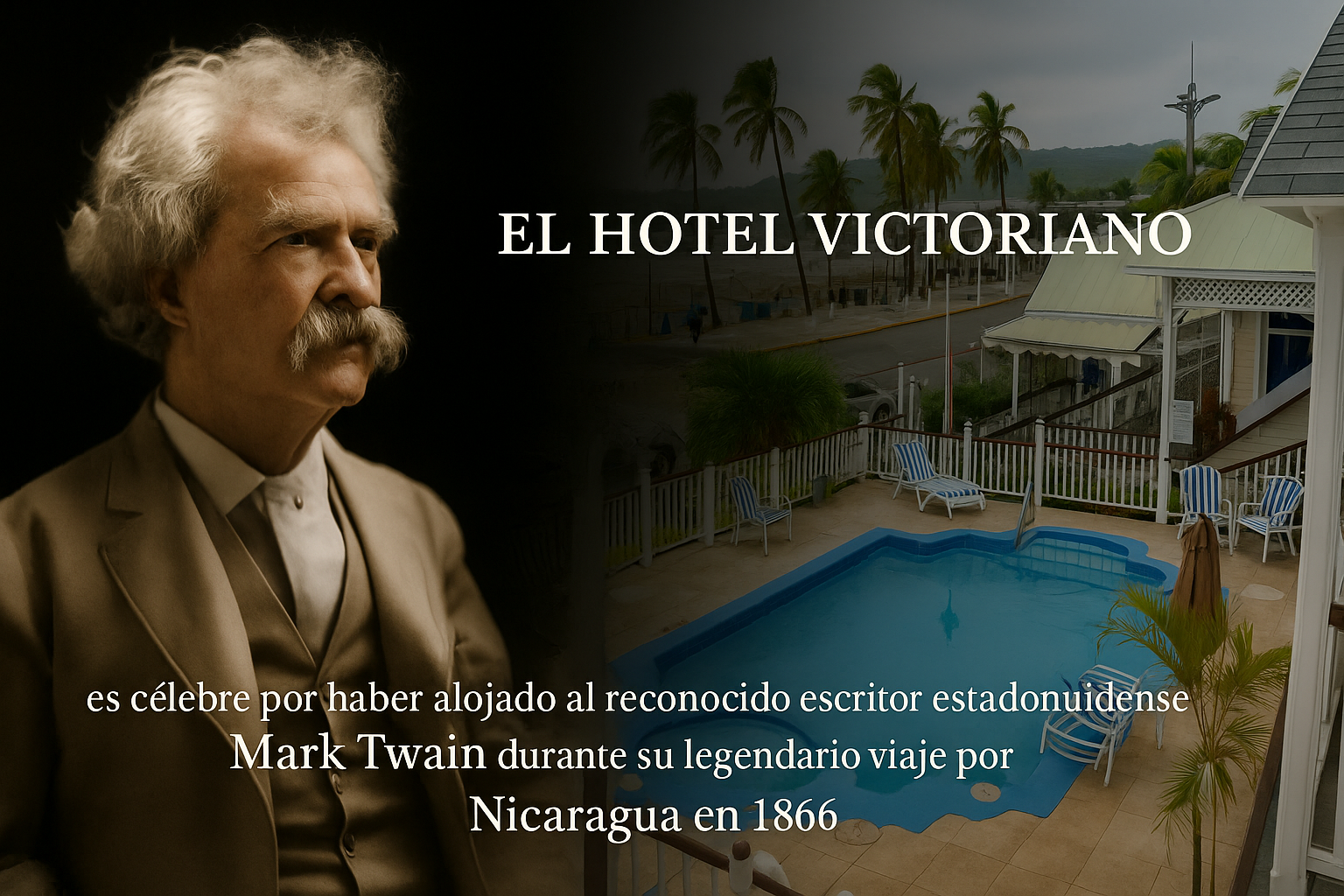 Habitación Mark Twain en Hotel Victoriano, inspirada en el escritor